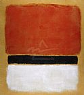 Black Canvas Paintings - Untitled Red Black White on Yellow 1955